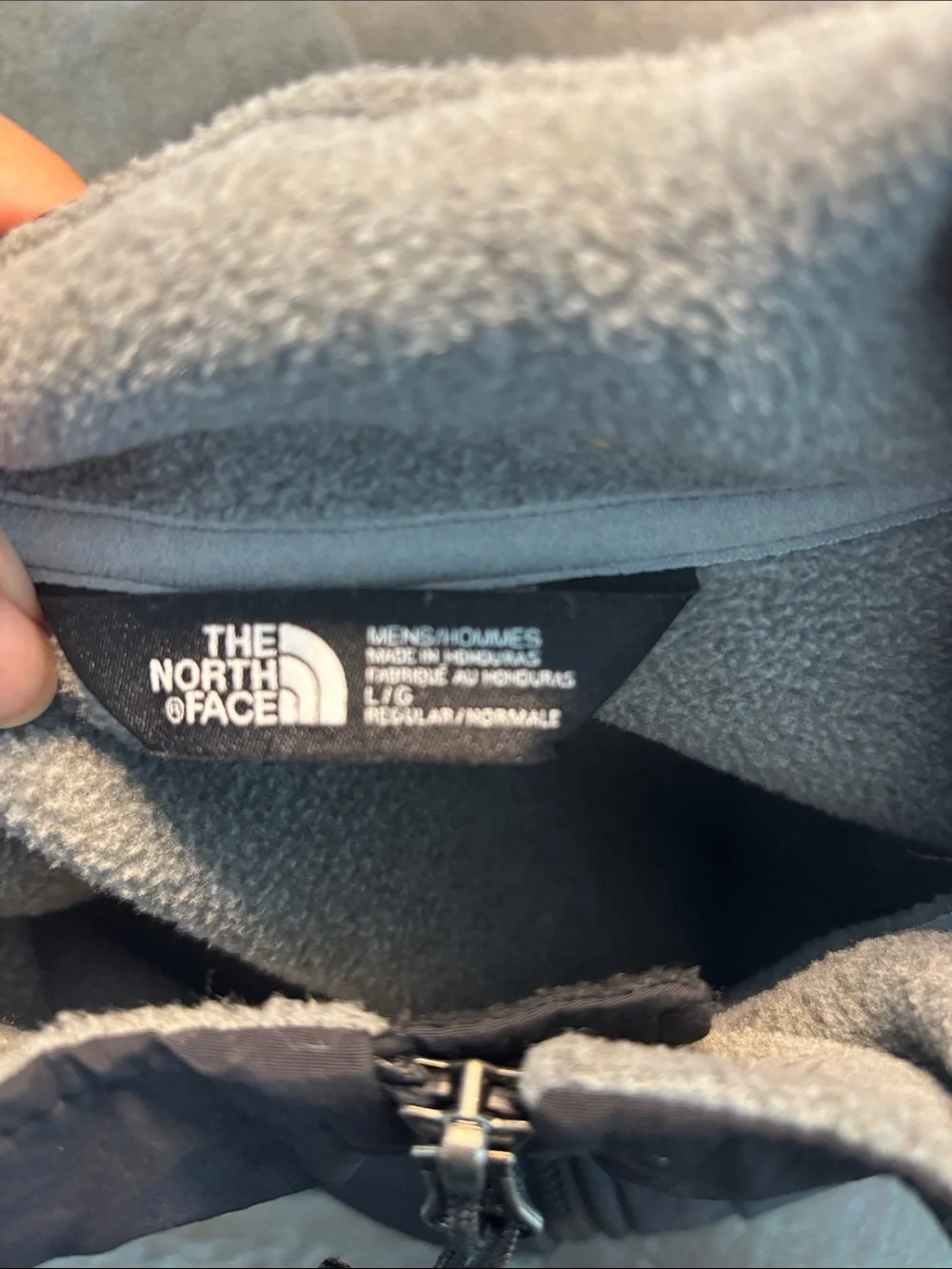 The North Face Black Jacket with Gray Fleece Trim